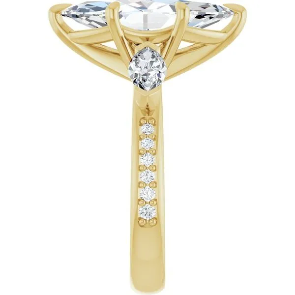 Claw-Prong Three-Stone Engagement Ring Image 4 Don's Jewelry & Design Washington, IA