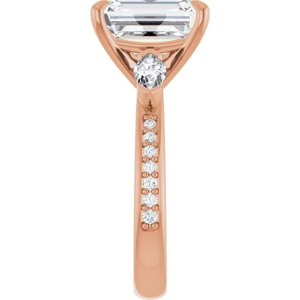 Claw-Prong Three-Stone Engagement Ring Image 4 Mark Jewellers La Crosse, WI