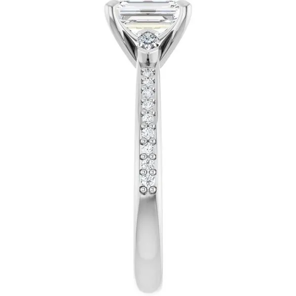 Claw-Prong Three-Stone Engagement Ring Image 4 Vulcan's Forge LLC KANSAS CITY, MO