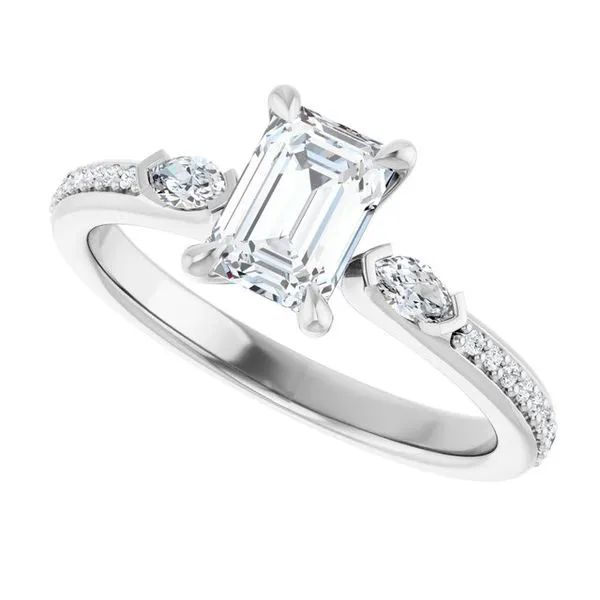 Claw-Prong Three-Stone Engagement Ring Image 5 Morin Jewelers Southbridge, MA