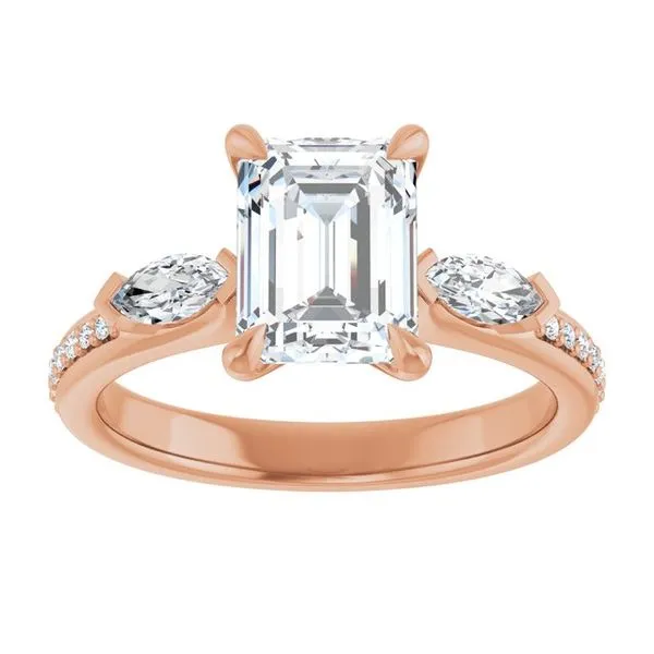 Claw-Prong Three-Stone Engagement Ring Image 3 Mark Jewellers La Crosse, WI