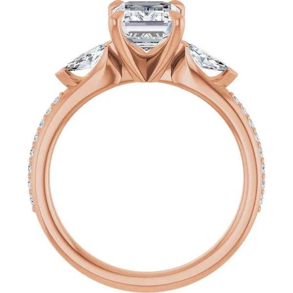 Claw-Prong Three-Stone Engagement Ring Image 2 Ocean View Jewelers Millville, DE