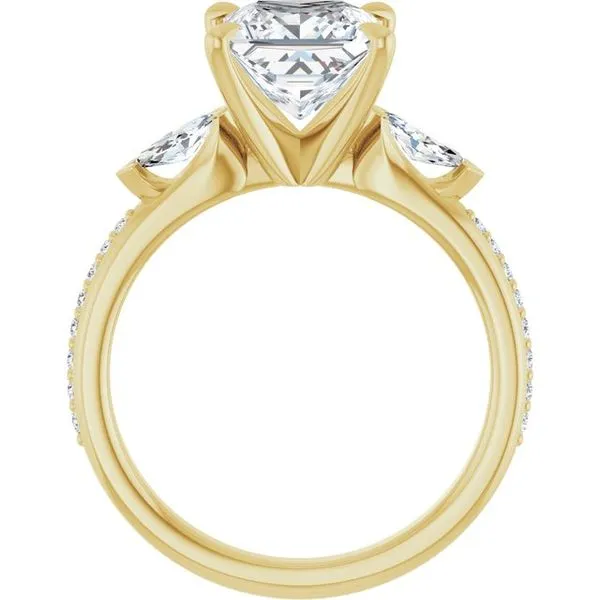 Claw-Prong Three-Stone Engagement Ring Image 2 Northwood Jewelers Northwood, OH