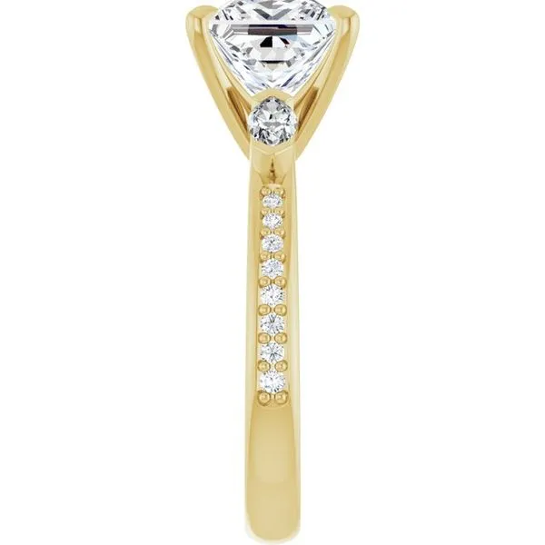 Claw-Prong Three-Stone Engagement Ring Image 4 Northwood Jewelers Northwood, OH
