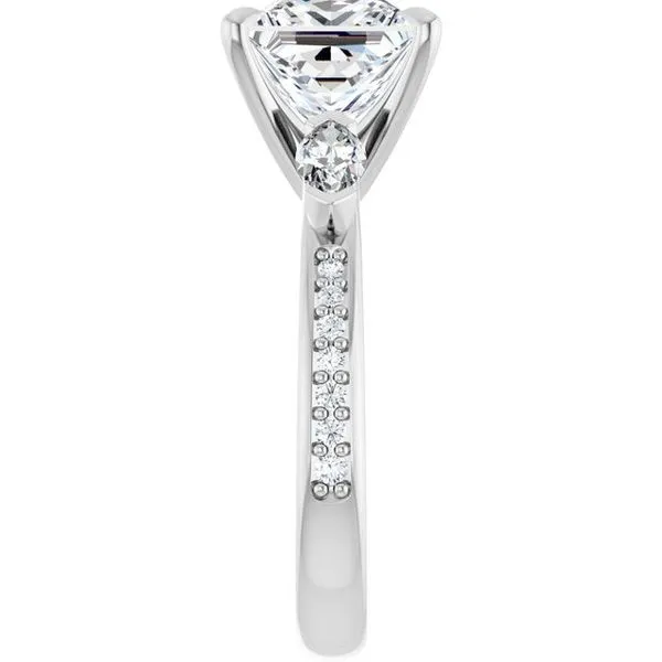 Claw-Prong Three-Stone Engagement Ring Image 4 Raleigh Diamond Fine Jewelry Raleigh, NC