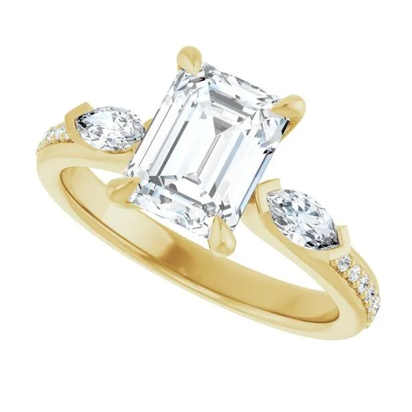 Claw-Prong Three-Stone Engagement Ring Image 5 Clater Jewelers Louisville, KY