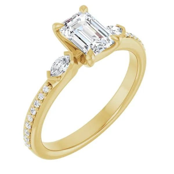 Claw-Prong Three-Stone Engagement Ring Northwood Jewelers Northwood, OH