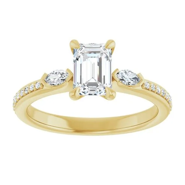 Claw-Prong Three-Stone Engagement Ring Image 3 Mark Jewellers La Crosse, WI