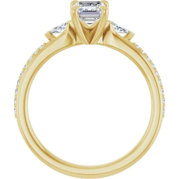 Claw-Prong Three-Stone Engagement Ring Image 2 JF Jones Jewelers Rochester, NY