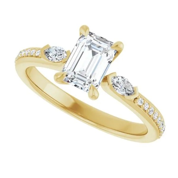 Claw-Prong Three-Stone Engagement Ring Image 5 JF Jones Jewelers Rochester, NY