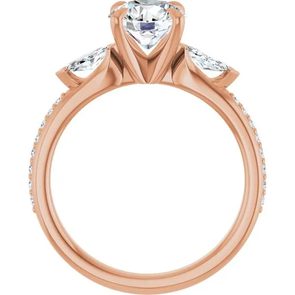 Claw-Prong Three-Stone Engagement Ring Image 2 J. Thomas Jewelers Rochester Hills, MI