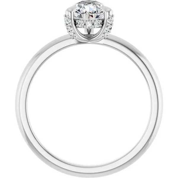 Claw-Prong Hidden Halo-Style Engagement Ring Image 2 J. West Jewelers Round Rock, TX