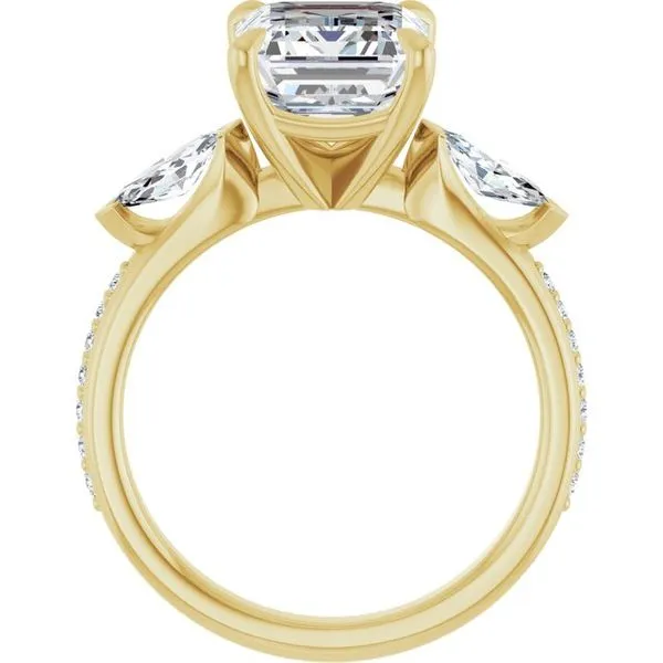Claw-Prong Three-Stone Engagement Ring Image 2 Arezzo Jewelers Elmwood Park, IL