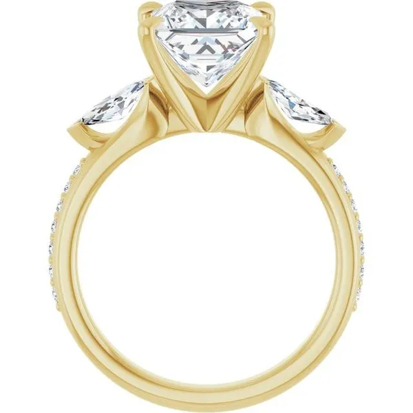 Claw-Prong Three-Stone Engagement Ring Image 2 Futer Bros Jewelers York, PA