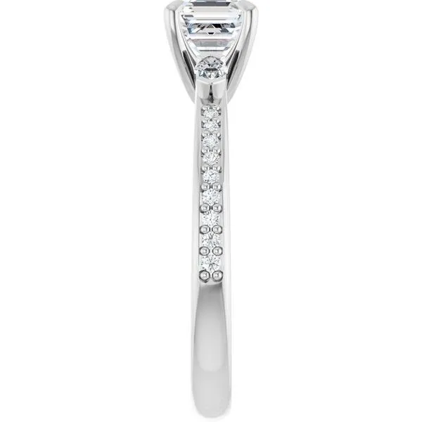 Claw-Prong Three-Stone Engagement Ring Image 4 Northwood Jewelers Northwood, OH
