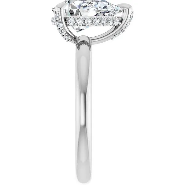 Claw-Prong Hidden Halo-Style Engagement Ring Image 4 Don's Jewelry & Design Washington, IA