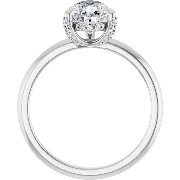 Claw-Prong Hidden Halo-Style Engagement Ring Image 2 J. West Jewelers Round Rock, TX