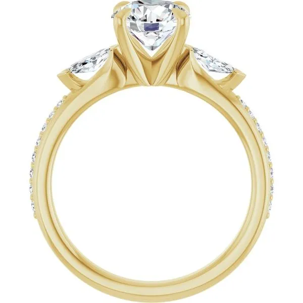 Claw-Prong Three-Stone Engagement Ring Image 2 Don's Jewelry & Design Washington, IA