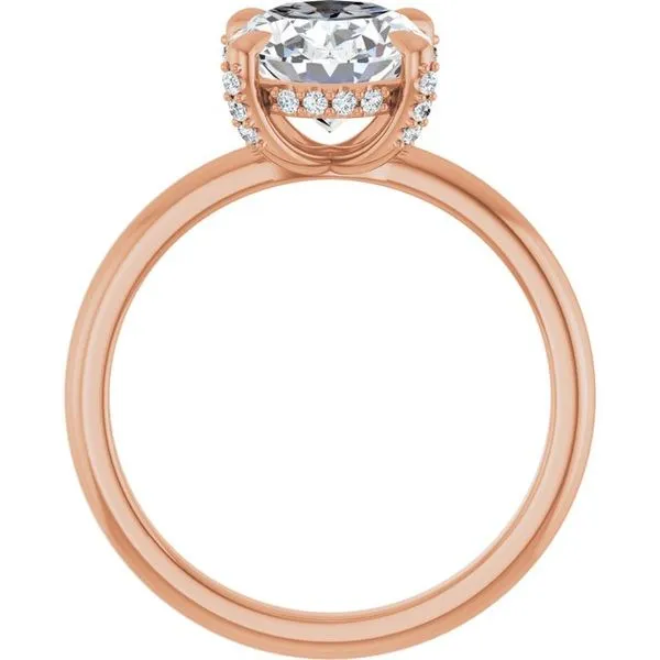 Claw-Prong Hidden Halo-Style Engagement Ring Image 2 Hudson Valley Goldsmith New Paltz, NY