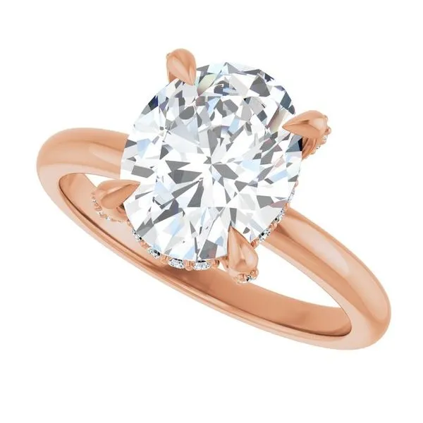 Claw-Prong Hidden Halo-Style Engagement Ring Image 5 Michael Szwed Jewelers Longmeadow, MA