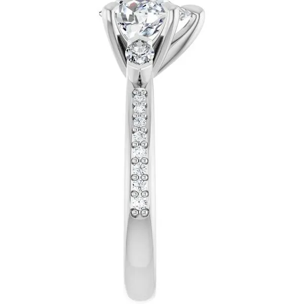 Claw-Prong Three-Stone Engagement Ring Image 4 Natale Jewelers Sewell, NJ