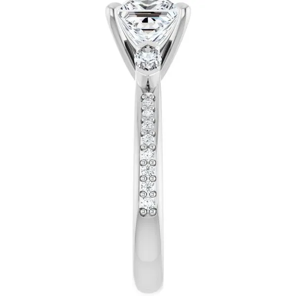 Claw-Prong Three-Stone Engagement Ring Image 4 Raleigh Diamond Fine Jewelry Raleigh, NC
