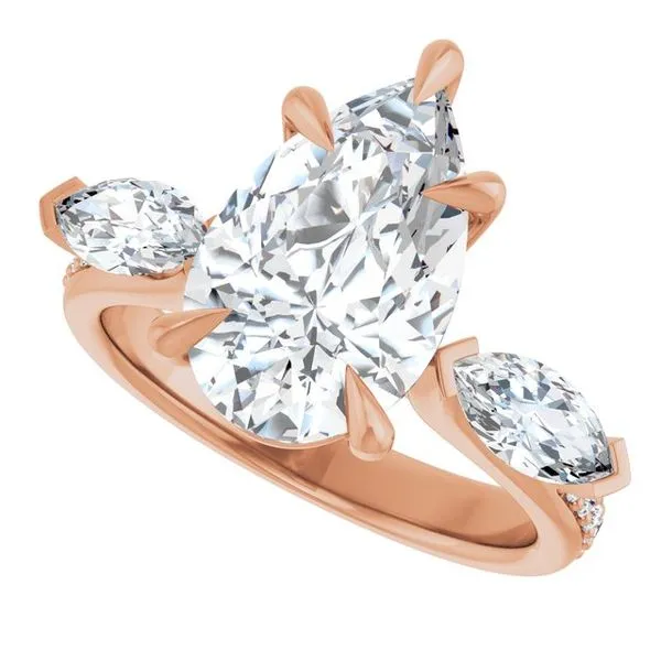 Claw-Prong Three-Stone Engagement Ring Image 5 Arezzo Jewelers Elmwood Park, IL