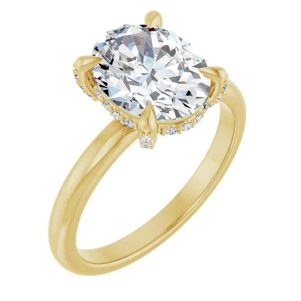 Claw-Prong Hidden Halo-Style Engagement Ring Vulcan's Forge LLC KANSAS CITY, MO