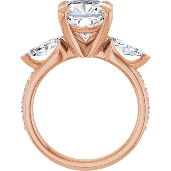 Claw-Prong Three-Stone Engagement Ring Image 2 J. Thomas Jewelers Rochester Hills, MI
