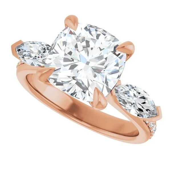 Claw-Prong Three-Stone Engagement Ring Image 5 Jimmy Smith Jewelers Decatur, AL