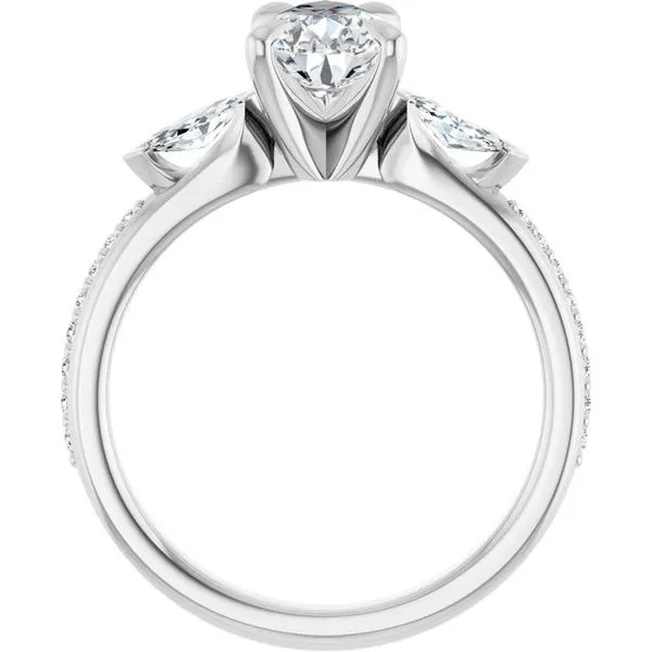 Claw-Prong Three-Stone Engagement Ring Image 2 Morin Jewelers Southbridge, MA