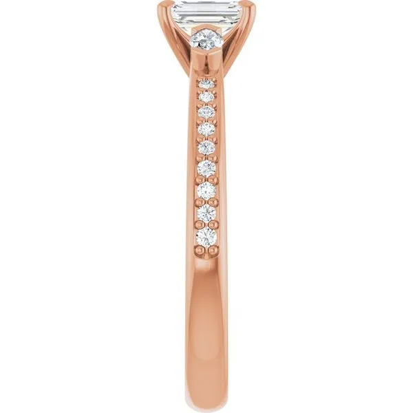 Claw-Prong Three-Stone Engagement Ring Image 4 Arezzo Jewelers Elmwood Park, IL