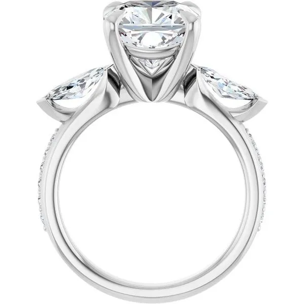 Claw-Prong Three-Stone Engagement Ring Image 2 Shipley's Fine Jewelry Hampstead, MD