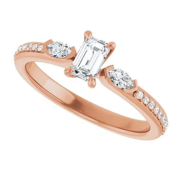 Claw-Prong Three-Stone Engagement Ring Image 5 Raleigh Diamond Fine Jewelry Raleigh, NC