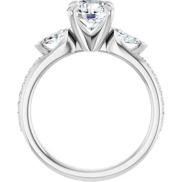 Claw-Prong Three-Stone Engagement Ring Image 2 Mark Jewellers La Crosse, WI