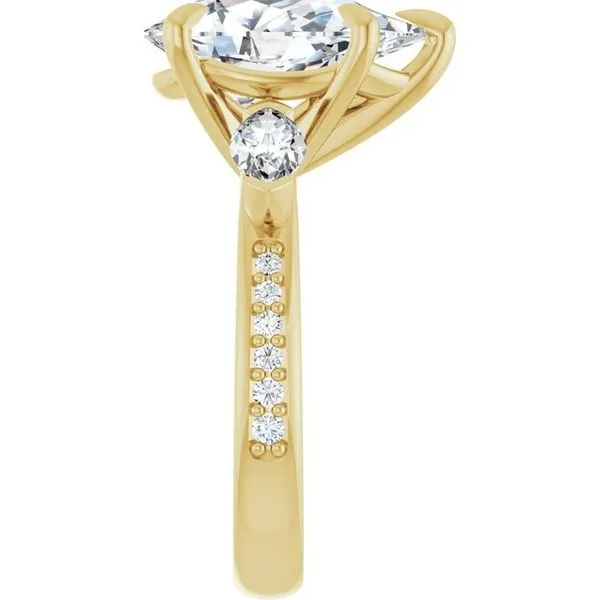 Claw-Prong Three-Stone Engagement Ring Image 4 Don's Jewelry & Design Washington, IA