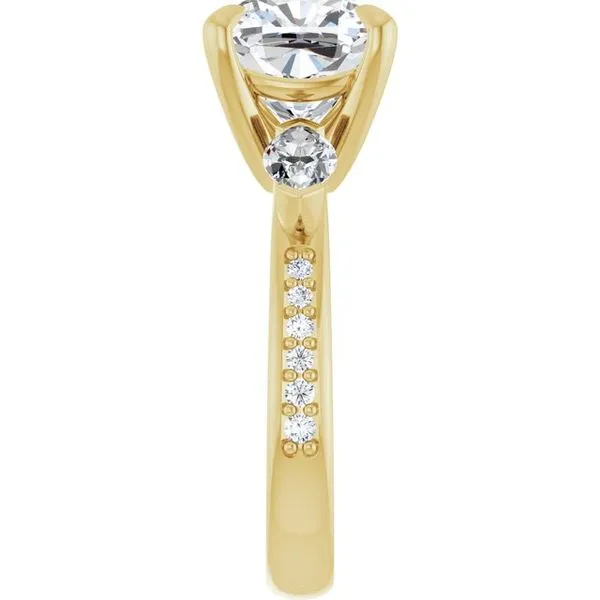 Claw-Prong Three-Stone Engagement Ring Image 4 Vulcan's Forge LLC KANSAS CITY, MO