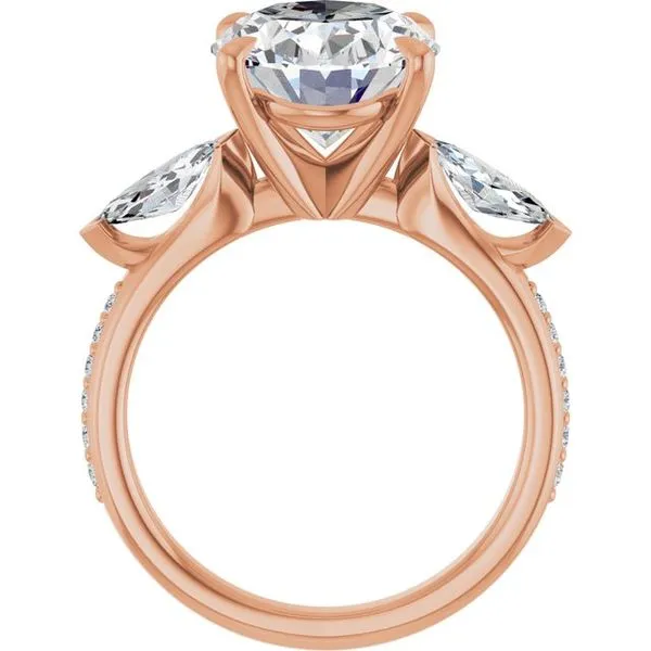 Claw-Prong Three-Stone Engagement Ring Image 2 Shipley's Fine Jewelry Hampstead, MD