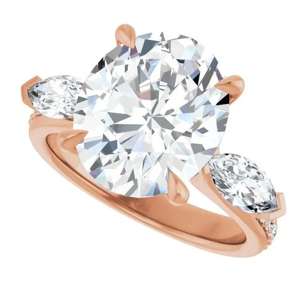 Claw-Prong Three-Stone Engagement Ring Image 5 Natale Jewelers Sewell, NJ