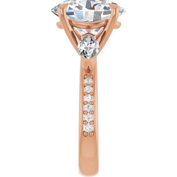 Claw-Prong Three-Stone Engagement Ring Image 4 Natale Jewelers Sewell, NJ