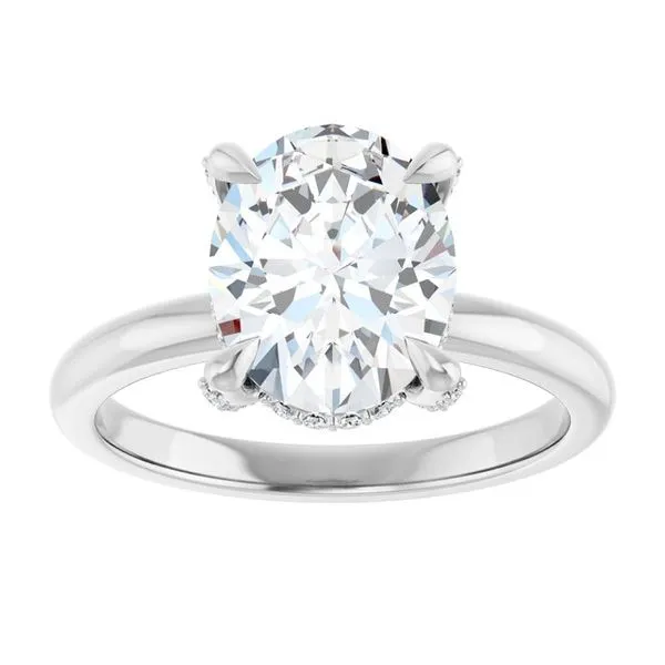 Claw-Prong Hidden Halo-Style Engagement Ring Image 3 The Jewelry Source El Segundo, CA