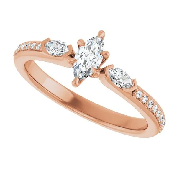 Claw-Prong Three-Stone Engagement Ring Image 5 Mark Jewellers La Crosse, WI