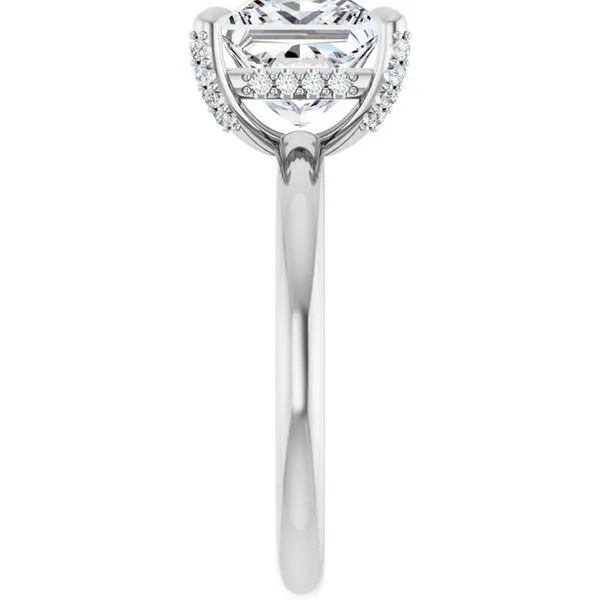 Claw-Prong Hidden Halo-Style Engagement Ring Image 4 Ocean View Jewelers Millville, DE