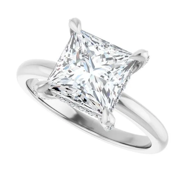 Claw-Prong Hidden Halo-Style Engagement Ring Image 5 Jimmy Smith Jewelers Decatur, AL