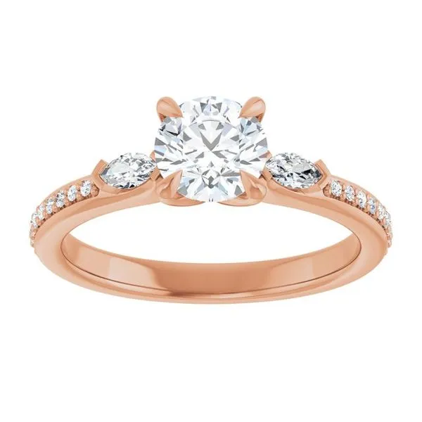 Claw-Prong Three-Stone Engagement Ring Image 3 Clater Jewelers Louisville, KY