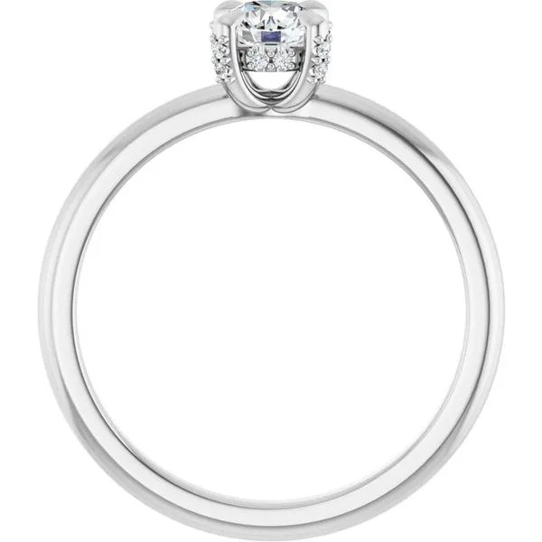 Claw-Prong Hidden Halo-Style Engagement Ring Image 2 JF Jones Jewelers Rochester, NY