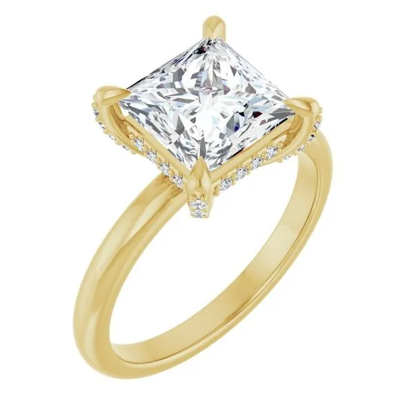 Claw-Prong Hidden Halo-Style Engagement Ring Arezzo Jewelers Elmwood Park, IL