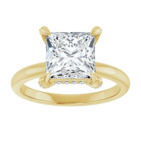 Claw-Prong Hidden Halo-Style Engagement Ring Image 3 Vulcan's Forge LLC KANSAS CITY, MO