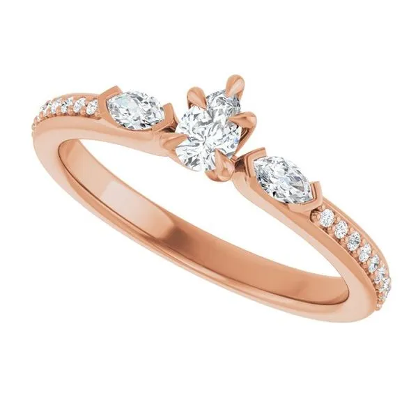 Claw-Prong Three-Stone Engagement Ring Image 5 Don's Jewelry & Design Washington, IA