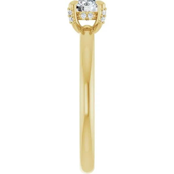 Claw-Prong Hidden Halo-Style Engagement Ring Image 4 Austin's Fine Diamonds & Jewelry Lyndhurst, NJ